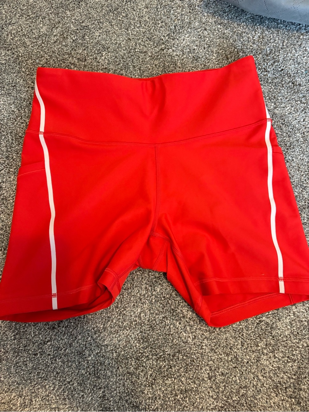 Athleta High-Waist Red Performance  Shorts